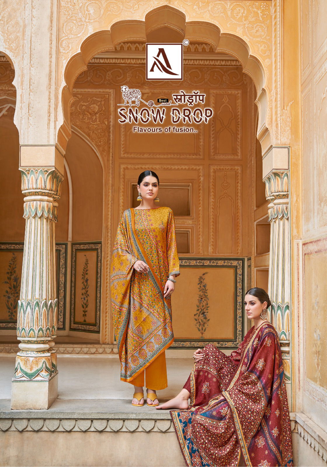 Snow Drop By Alok Suit Pashmina Dress Material Catalog